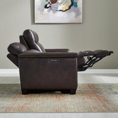 Crawford Sofa in Cacao Leather by Liberty Furniture