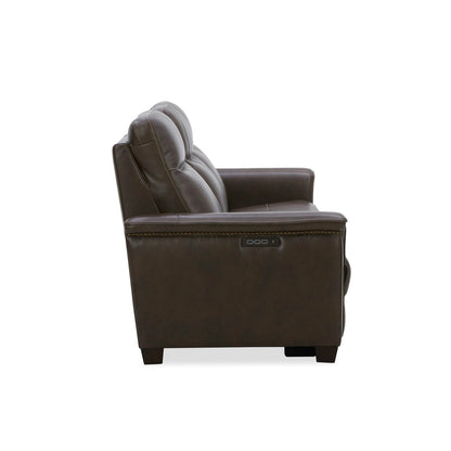 Crawford Sofa in Cacao Leather by Liberty Furniture