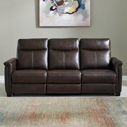 Crawford Sofa in Cacao Leather by Liberty Furniture