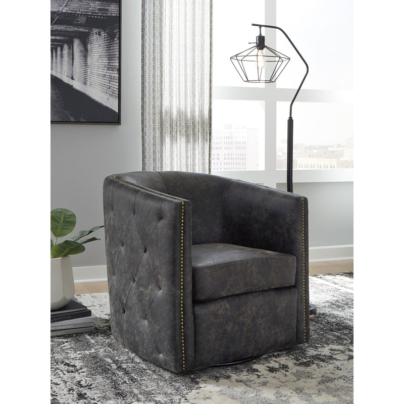 Signature Design by Ashley Brentlow Swivel Leather Look Accent Chair A3000202 IMAGE 5