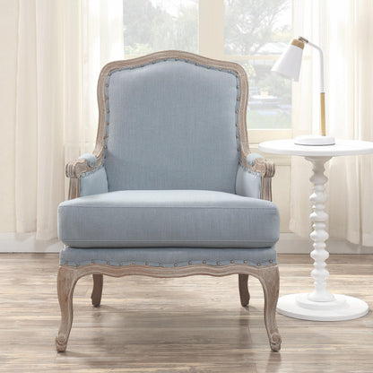  Elements International Artesia UAZ547100G Arm Chair - Midtown Light Blue IMAGE 2