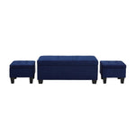  Elements International Ethan UEH080100CA Storage Bench Set - Heirloom Blue IMAGE 1