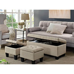  Elements International Ethan UEH082100CA Storage Bench Set - Heirloom Natural IMAGE 3