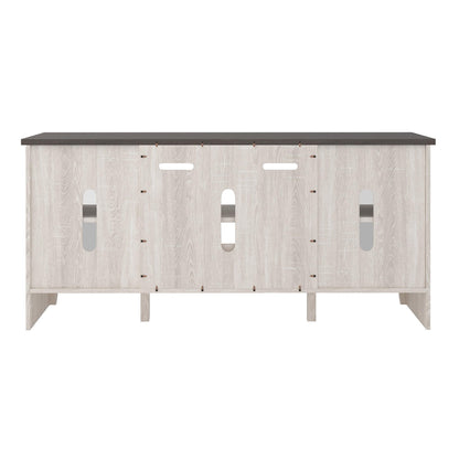 Signature Design by Ashley Dorrinson W287-68 Large TV Stand with Fireplace Option IMAGE 4