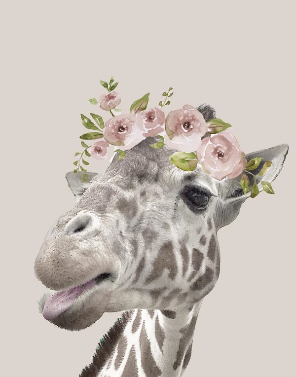 60777 Peek A Boo Giraffe  45 x 60 Classy Art