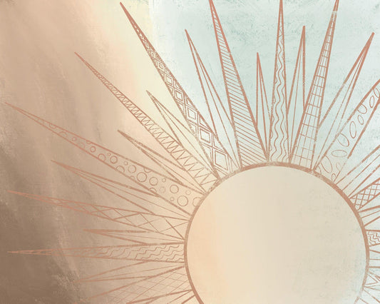 Celestial Sun Rising by Elizabeth Medley Canvas Wall Art 45x60