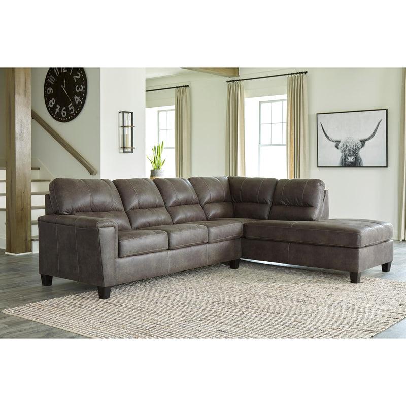 Signature Design by Ashley Navi Leather Look Sleeper Sectional 9400269/9400217 IMAGE 3