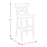 Elements International Coronado Pub Height Stool LCO100BST IMAGE 11