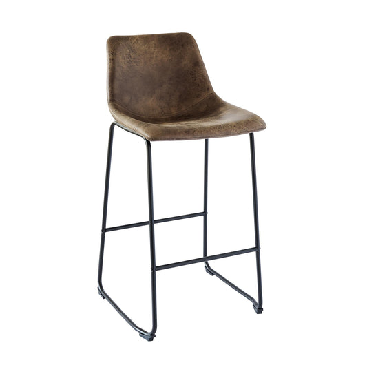 Elements International Wes BWS400BSE Bar Stool - Brown IMAGE 1