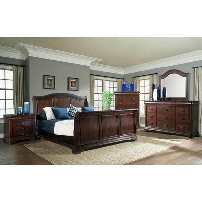  Elements International Cameron CM750KSB King Sleigh Bed - Cherry IMAGE 2
