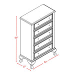 Elements International Jesse 5-Drawer Kids Chest JS700CH IMAGE 4