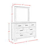 Elements International Millers Cove 6-Drawer Dresser with Mirror MC300DRMR IMAGE 12