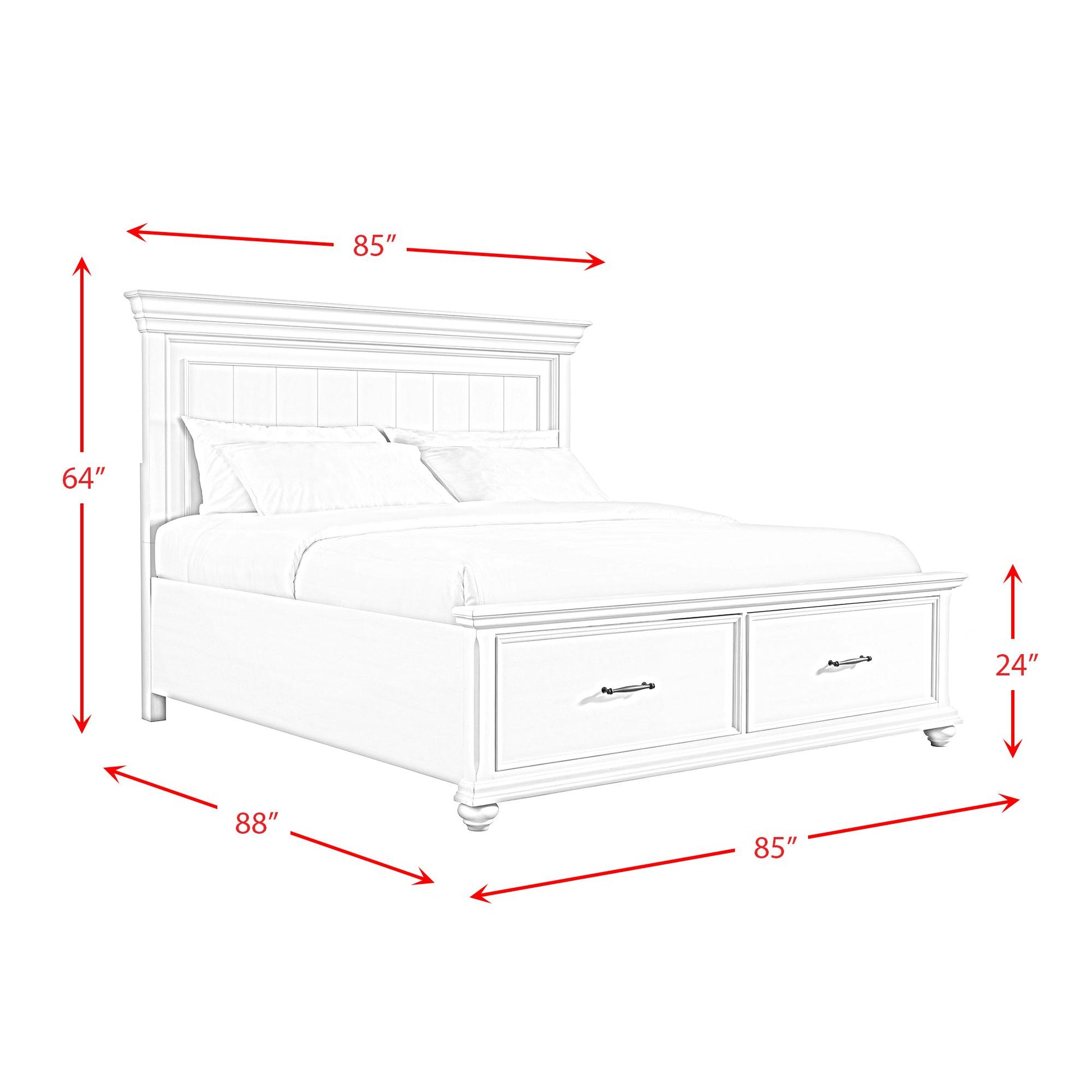 Elements International Slater King Platform Bed with Storage SR650KB IMAGE 11