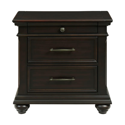 Elements International Slater 3-Drawer Nightstand SR800NS IMAGE 2