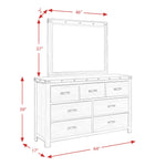 Elements International Wade 7-Drawer Dresser with Mirror WE600DRMR IMAGE 13