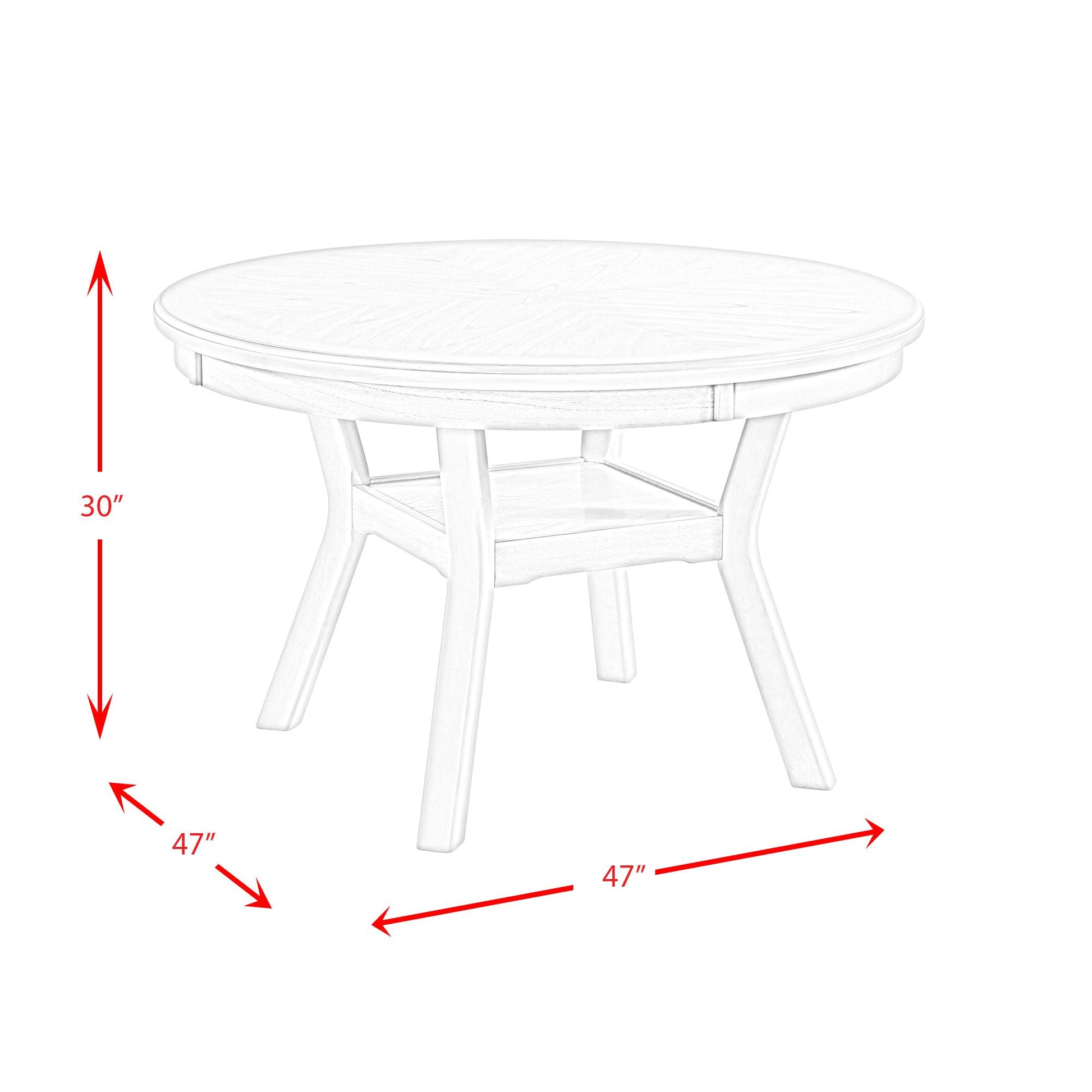 Elements International Round Amherst Dining Table with Pedestal Base DAH700DT IMAGE 9