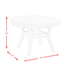 Elements International Round Amherst Dining Table with Pedestal Base DAH700DT IMAGE 9