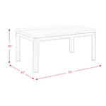 Elements International Francesca Dining Table with Marble Top CFC700DTB IMAGE 10