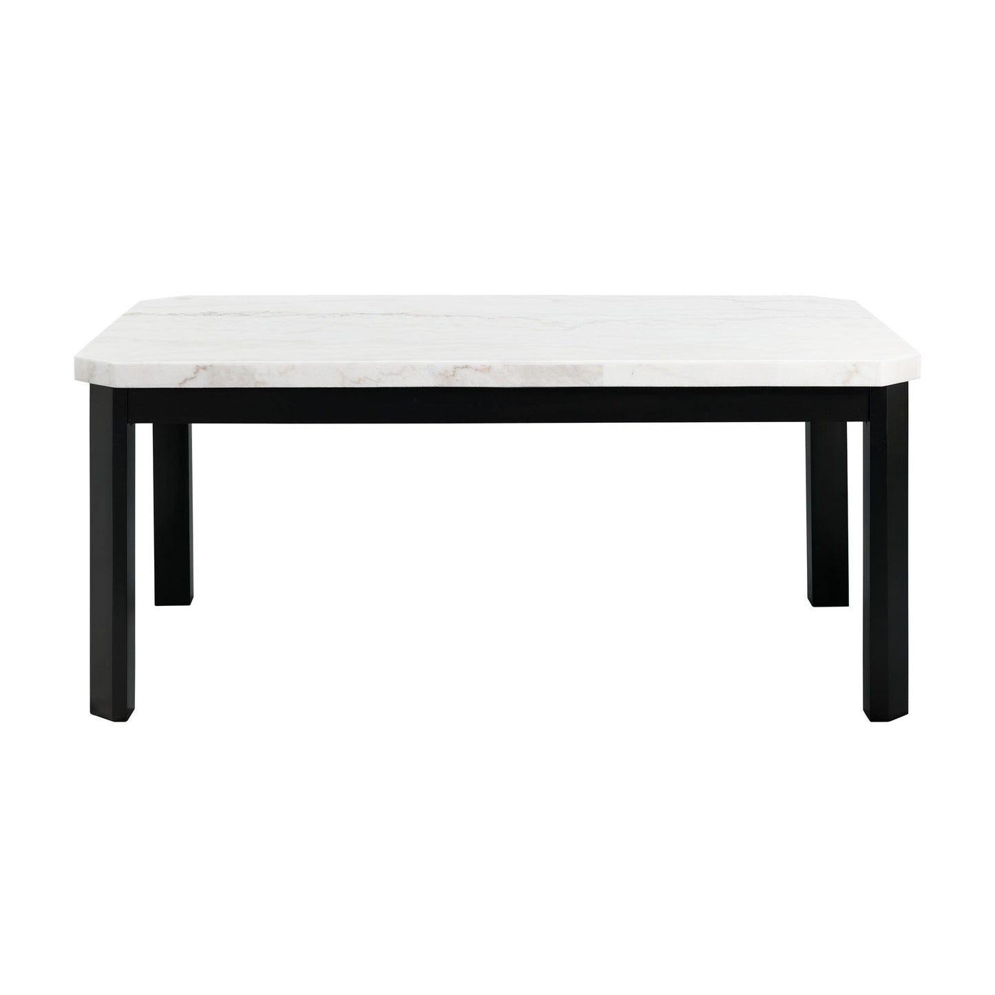 Elements International Francesca Dining Table with Marble Top CFC700DTB IMAGE 2