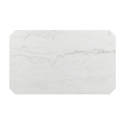 Elements International Francesca Dining Table with Marble Top CFC700DTB IMAGE 4