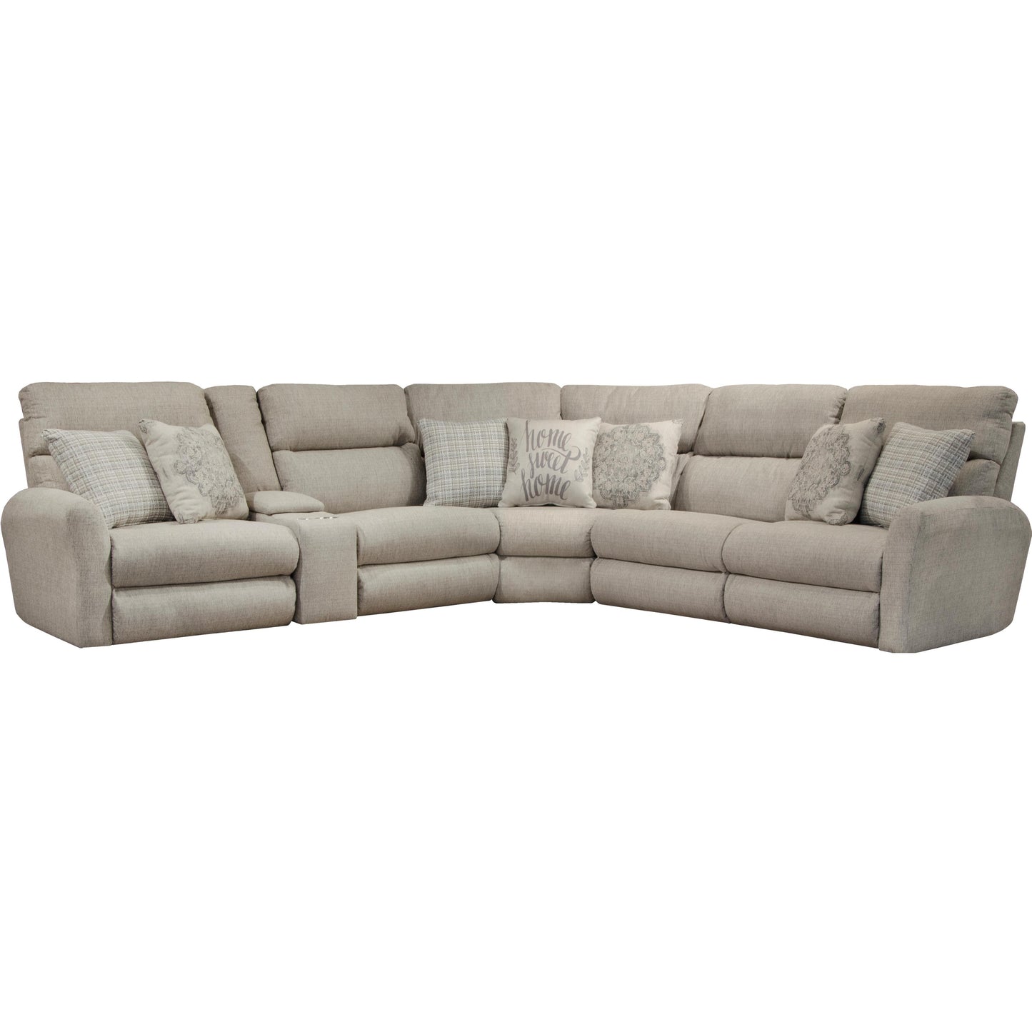  Catnapper McPherson 261 6 pc Reclining Sectional - Buff IMAGE 1