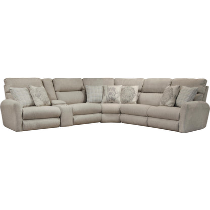  Catnapper McPherson 261 6 pc Reclining Sectional - Buff IMAGE 1