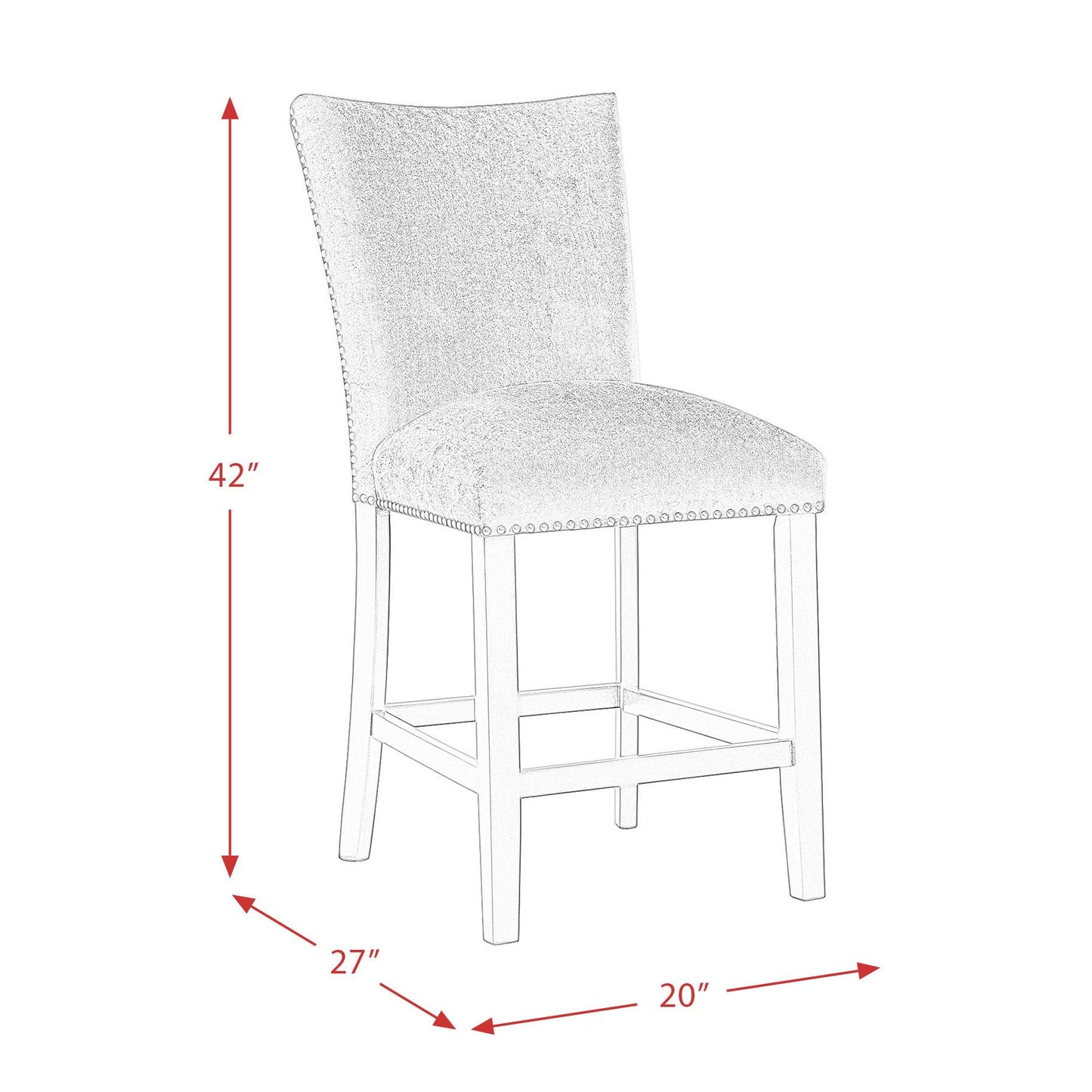 Elements International Francesca Counter Height Dining Chair CFC700CVSC IMAGE 13