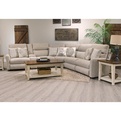  Catnapper McPherson 261 6 pc Power Reclining Sectional - Buff IMAGE 5