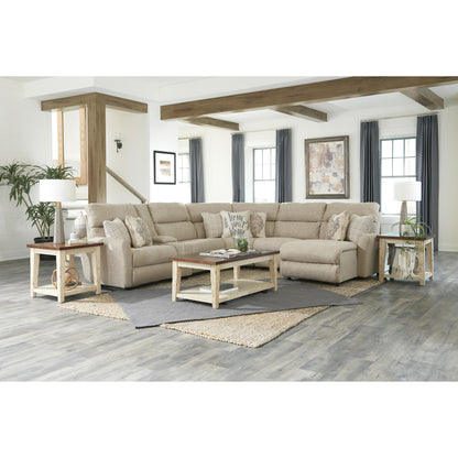  Catnapper McPherson 261 6 pc Power Reclining Sectional - Buff IMAGE 1