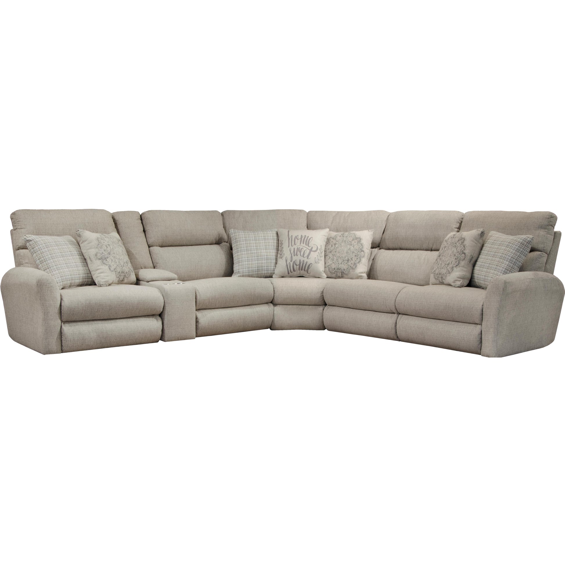  Catnapper McPherson 261 6 pc Reclining Sectional - Buff IMAGE 1