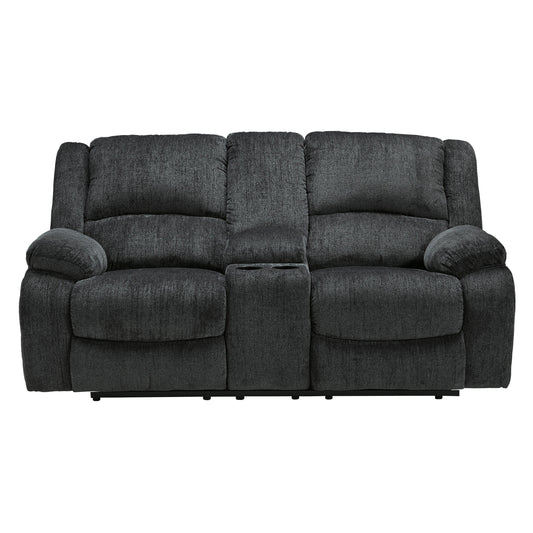 Signature Design by Ashley Draycoll 7650494 Double Reclining Loveseat with Console IMAGE 1