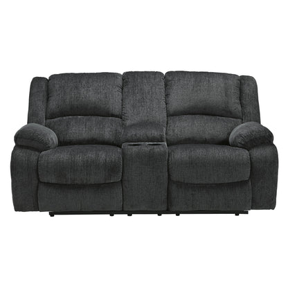 Signature Design by Ashley Draycoll 7650496 Double Reclining Power Loveseat with Console IMAGE 3