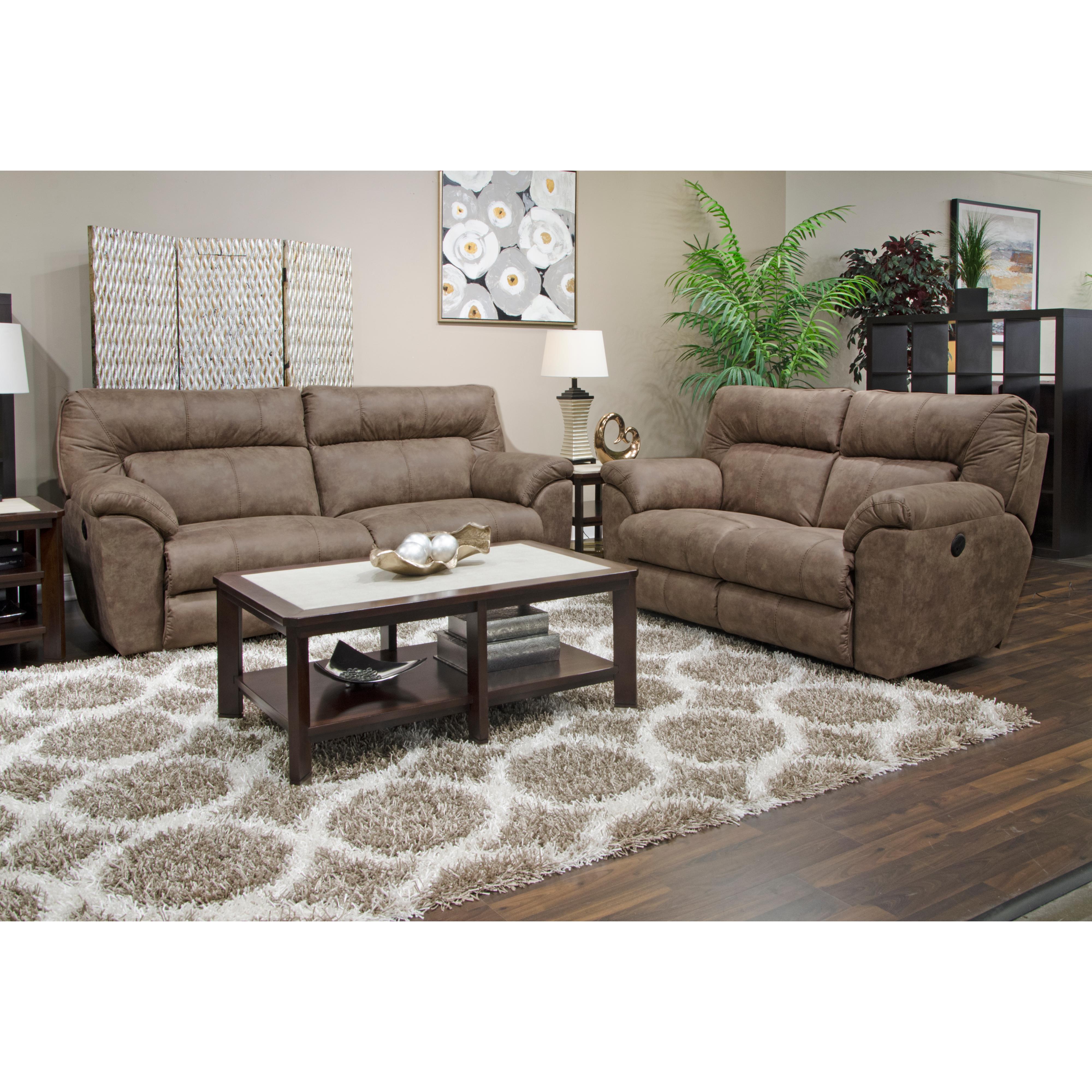Catnapper Hollins 62651 Power Reclining Sofa - Coffee | American