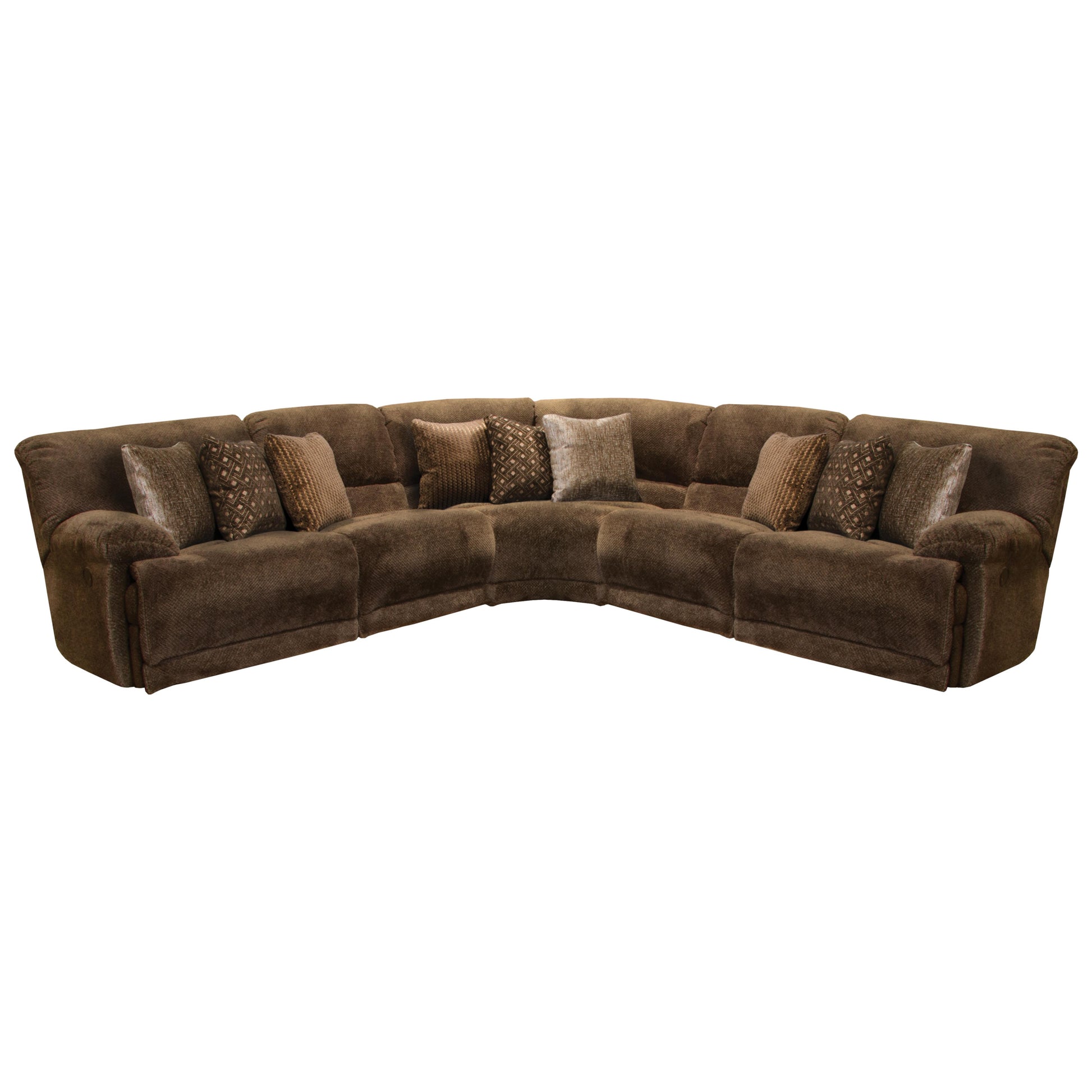  Catnapper Burbank 281 5 pc Power Sectional - Chocolate IMAGE 1