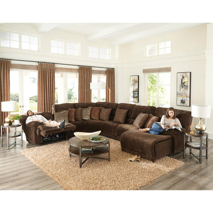  Catnapper Burbank 281 6 pc Sectional - Chocolate IMAGE 4