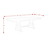 Elements International Stone Counter Height Dining Table with Trestle Base DST190CDTB IMAGE 10