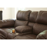 Catnapper Sorrento Power Reclining Leather Match Loveseat with Console 64729 1225-39/3025-39 IMAGE 3