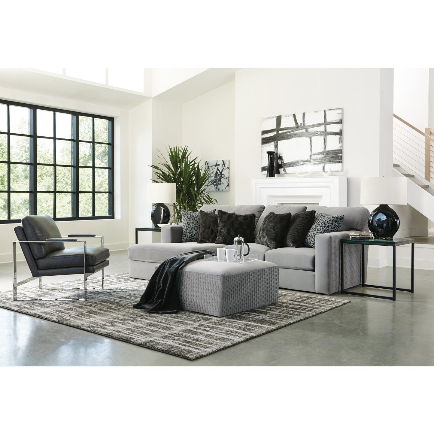 Jackson Furniture Carlsbad 3301 2 pc Sectional - Charcoal IMAGE 3
