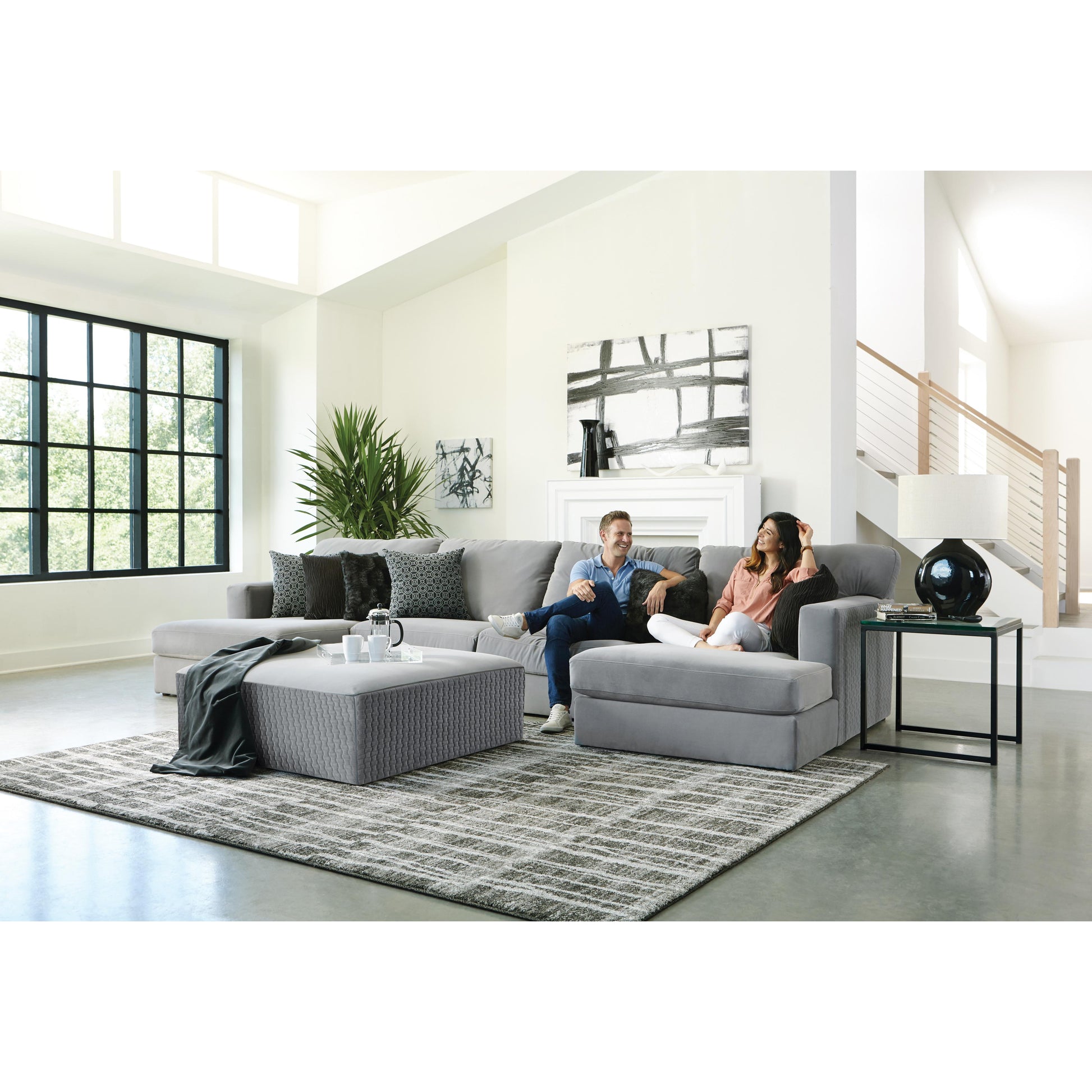  Jackson Furniture Carlsbad 3301 4 pc Sectional - Charcoal IMAGE 2