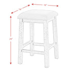Elements International Caesar 4 pc Counter Height Dinette TCA100BTSP IMAGE 19