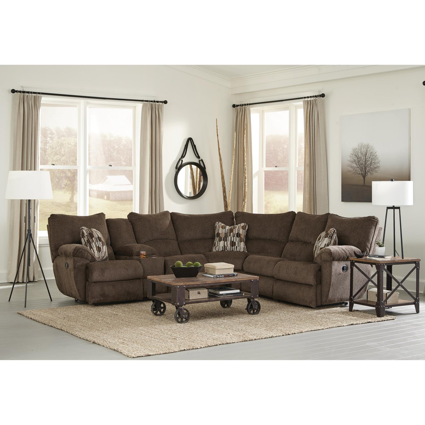  Catnapper Elliott 225 2 pc Sectional - Chocolate IMAGE 2