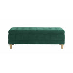 Elements International Crosby Tufted Storage Ottoman - Evergreen IMAGE 3