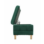Elements International Crosby Tufted Storage Ottoman - Evergreen IMAGE 6