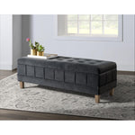  Elements International Crosby Tufted Storage Ottoman - Gun Metal IMAGE 11