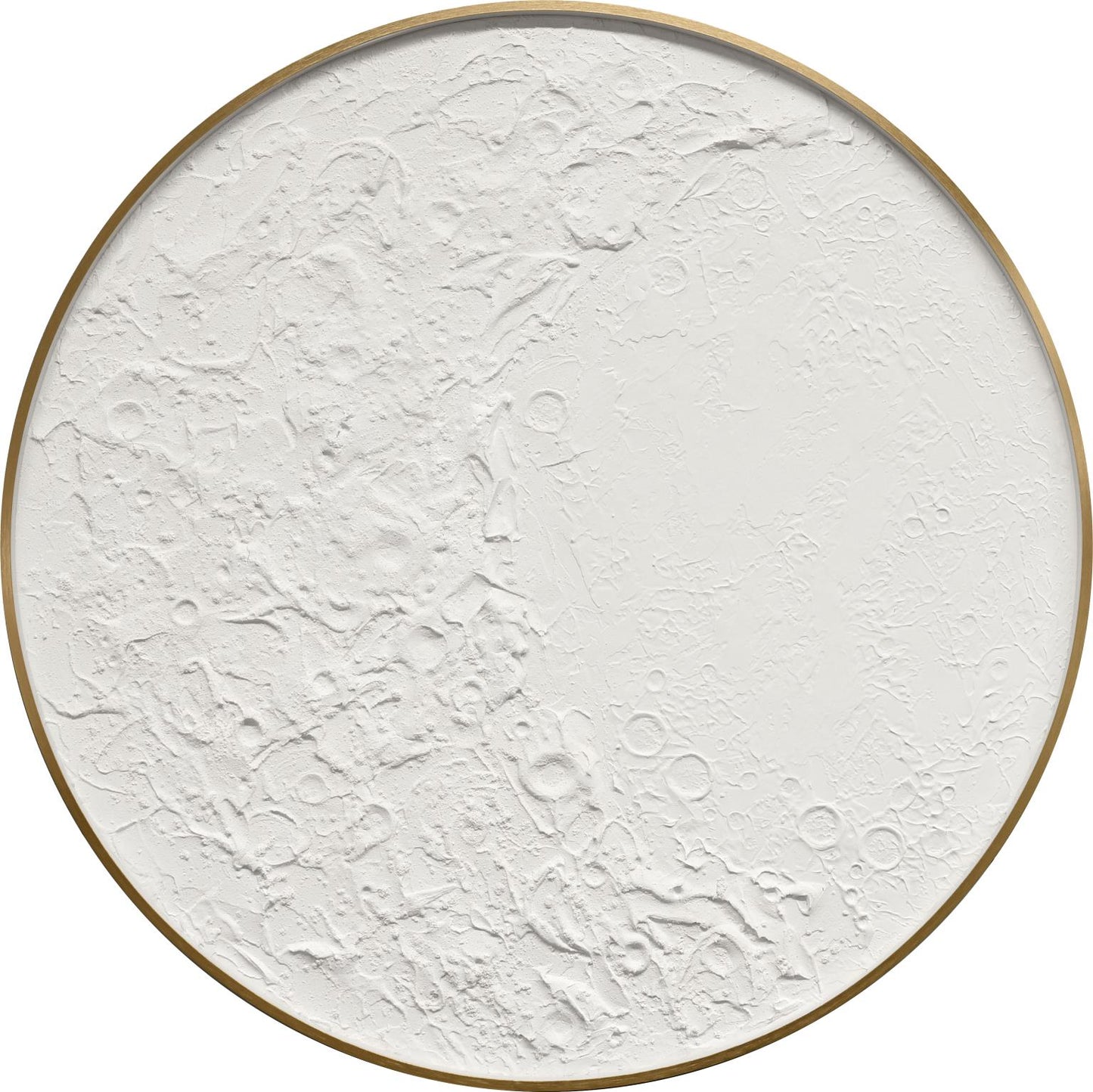 WF3708 "Lunar Relief" Hand-Painted LED Canvas in Frame