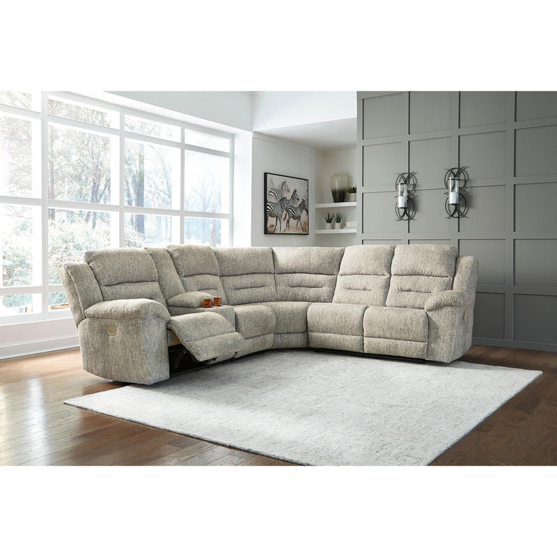 Signature Design by Ashley Family Den Power Reclining Fabric 3 pc Sectional 5180201/5180277/5180275 IMAGE 3