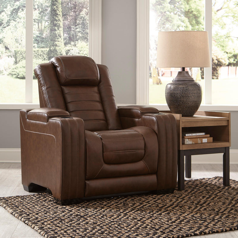 Signature Design by Ashley Backtrack Power Leather Match Recliner U2800413 IMAGE 6