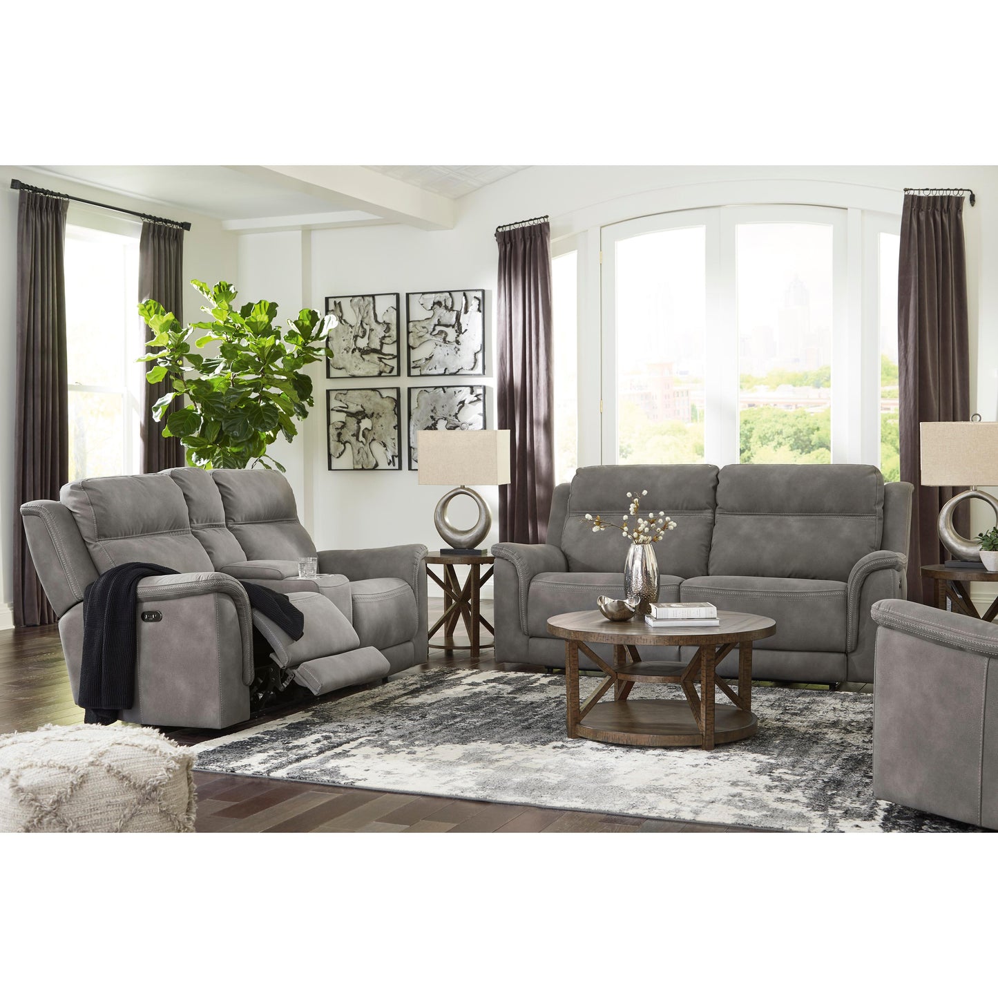 Signature Design by Ashley Next-Gen DuraPella 5930118 Power Reclining Loveseat with Console and Adjustable Headrest IMAGE 13