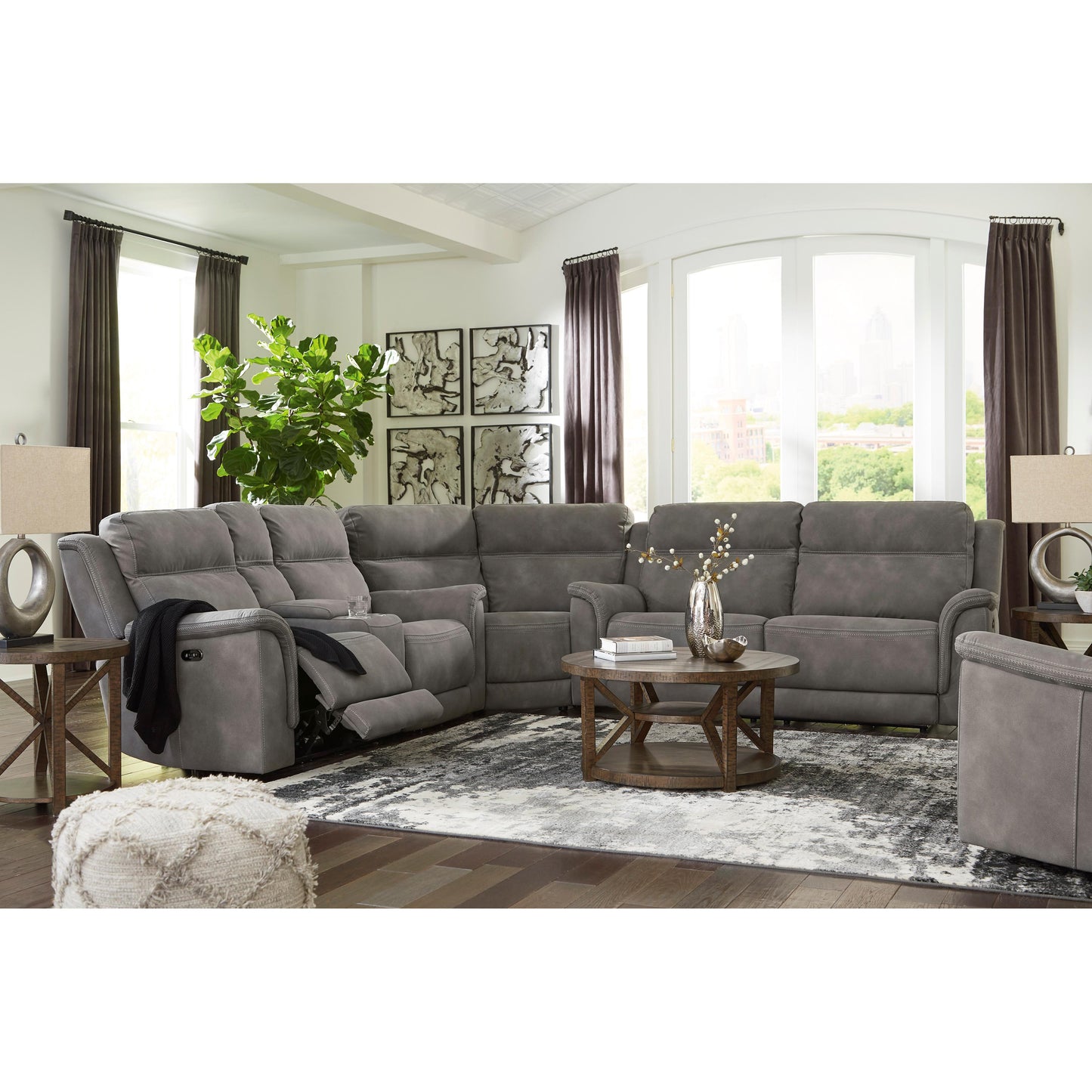 Signature Design by Ashley Next-Gen DuraPella 5930118 Power Reclining Loveseat with Console and Adjustable Headrest IMAGE 14