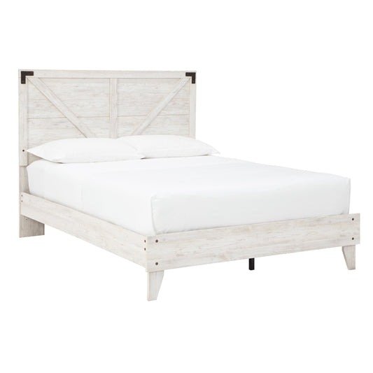 Signature Design by Ashley Shawburn EB4121B1 Queen Crossbuck Panel Platform Bed IMAGE 1